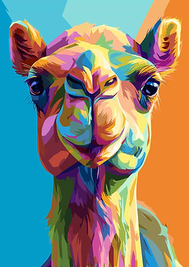 Colorful Camel Portrait