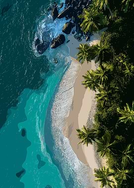 Tropical Beach Aerial View