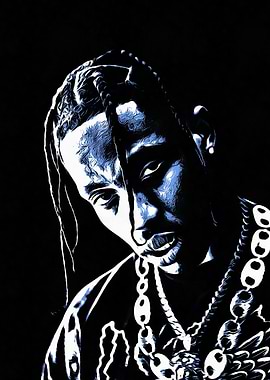 Travis Scott Blue and Black