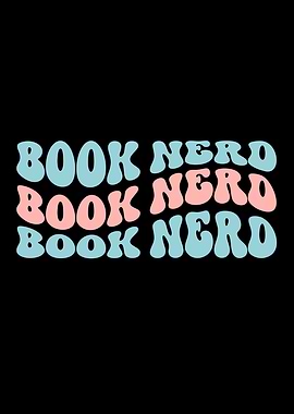 Book Nerd Retro Text Art