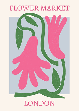 Flower Market London Art Print