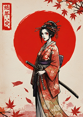 Japan Geisha Samurai