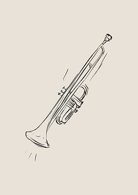 Trumpet Line Art