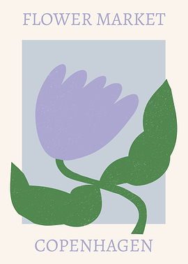 Flower Market Copenhagen Art Print