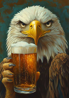 Eagle with Beer