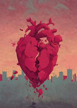 Broken Heart Cityscape