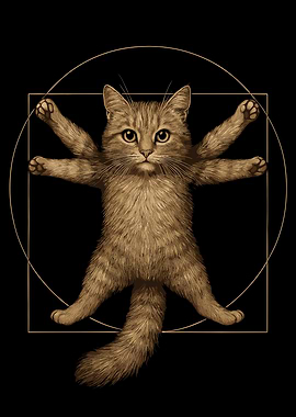Vitruvian Cat Art