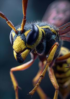 Detailed Wasp Portrait