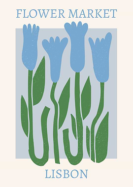 Flower Market Lisbon Art Print