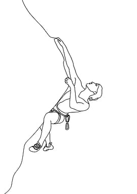 Climber Minimalist Line Art