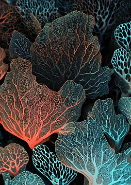 Abstract Coral Reef Pattern