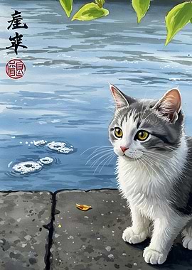 Cat by the Water