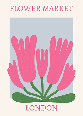 Flower Market London Art Print