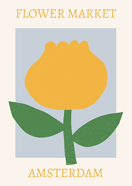 Flower Market Amsterdam Art Print