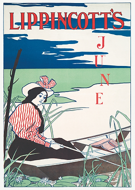 Lippincott's June Magazine Cover Art
