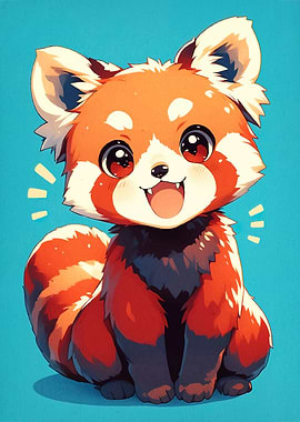 Cute Red Panda Cartoon