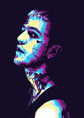 Lil Peep Retro Art