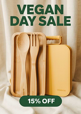 Vegan Day Sale with Bamboo Utensils