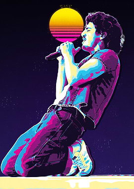 Benson Boone Retro Pop Art Style