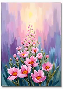 Pink Flowers Painting