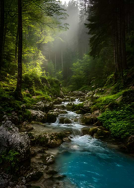 River in Forest Nature