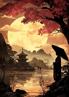 Japanese Landscape Pagoda