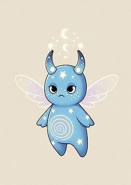 Cute Blue Starry Fairy Creature