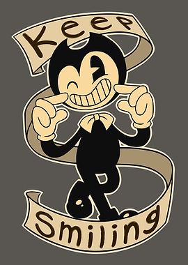 Keep Smiling Bendy Cartoon Character