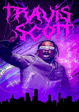 Travis Scott Cactus Jack Purple Poster