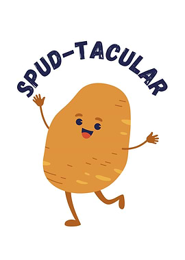 Spud-tacular Cartoon Potato Illustration