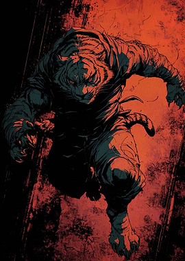 Tiger Warrior Comic Art