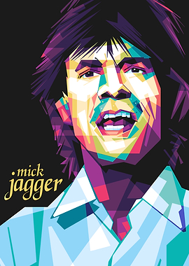 Mick Jagger Pop Art Portrait