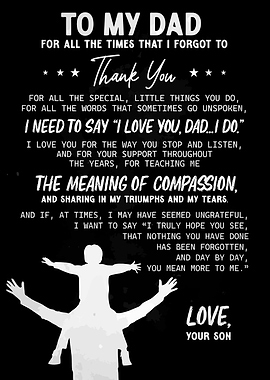 To My Dad - Love From Son