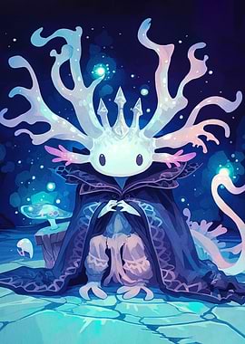 Axolotl Mage in Enchanted Forest