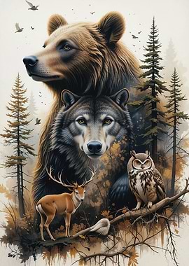 Forest Animals Bear