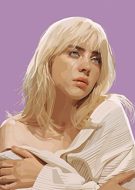 Billie Eilish Portrait with Tears