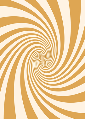 Hypnotic Swirl Pattern in Gold and White