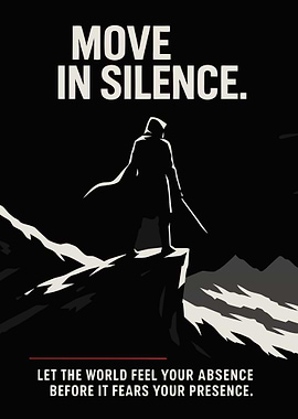 Move in Silence Motivational Poster