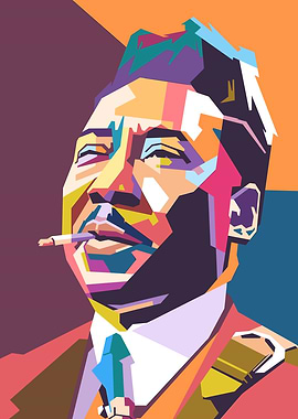 Colorful Portrait of Mudy Waters