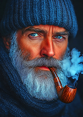 Portrait of a smoking sailor