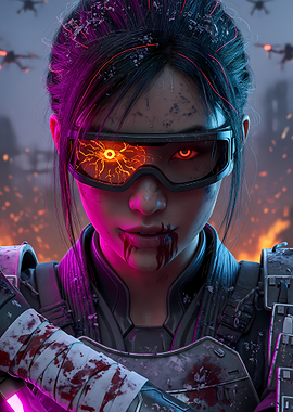 Cyberpunk Samurai Girl