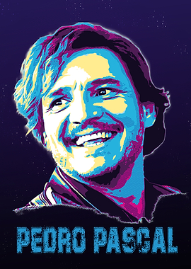Pedro Pascal Pop Art Portrait