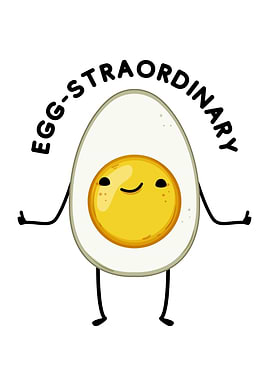 Egg-straordinary Cartoon Egg Character Illustration