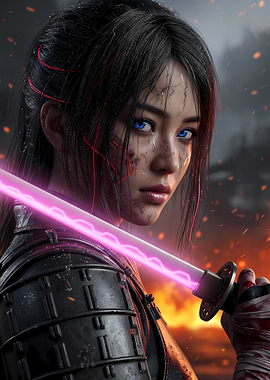 Cyberpunk Samurai Girl
