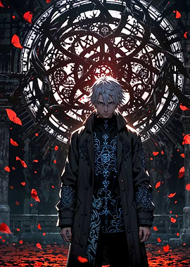 Mystic Sorcerer in Ancient Temple