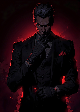 Demon in Black Suit - Dark Business Devil