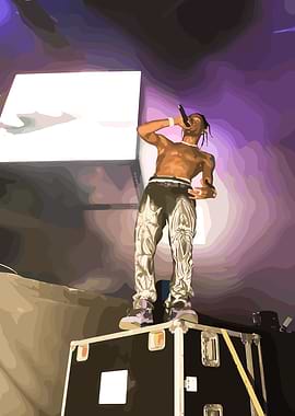 Travis Scott Performing Live On Stage
