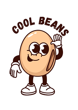 Cool Beans Cartoon Character Illustration