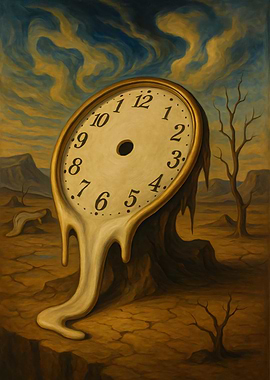 Melting Clock in Desert