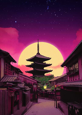 Japanese Pagoda Night